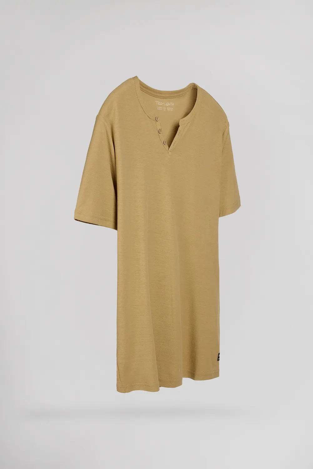 Teddy Smith T-Gabriel t-shirt uomo beige bottoni
