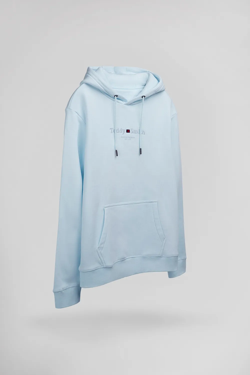 Teddy Smith S-Jim Hoody felpa cappuccio azzurro uomo
