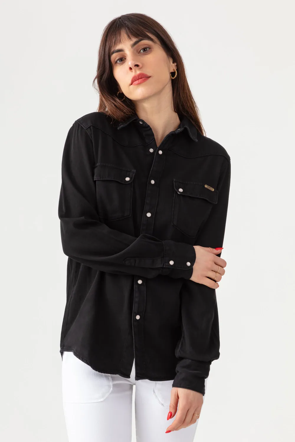 Acquaverde Clyde Black Stone camicia western