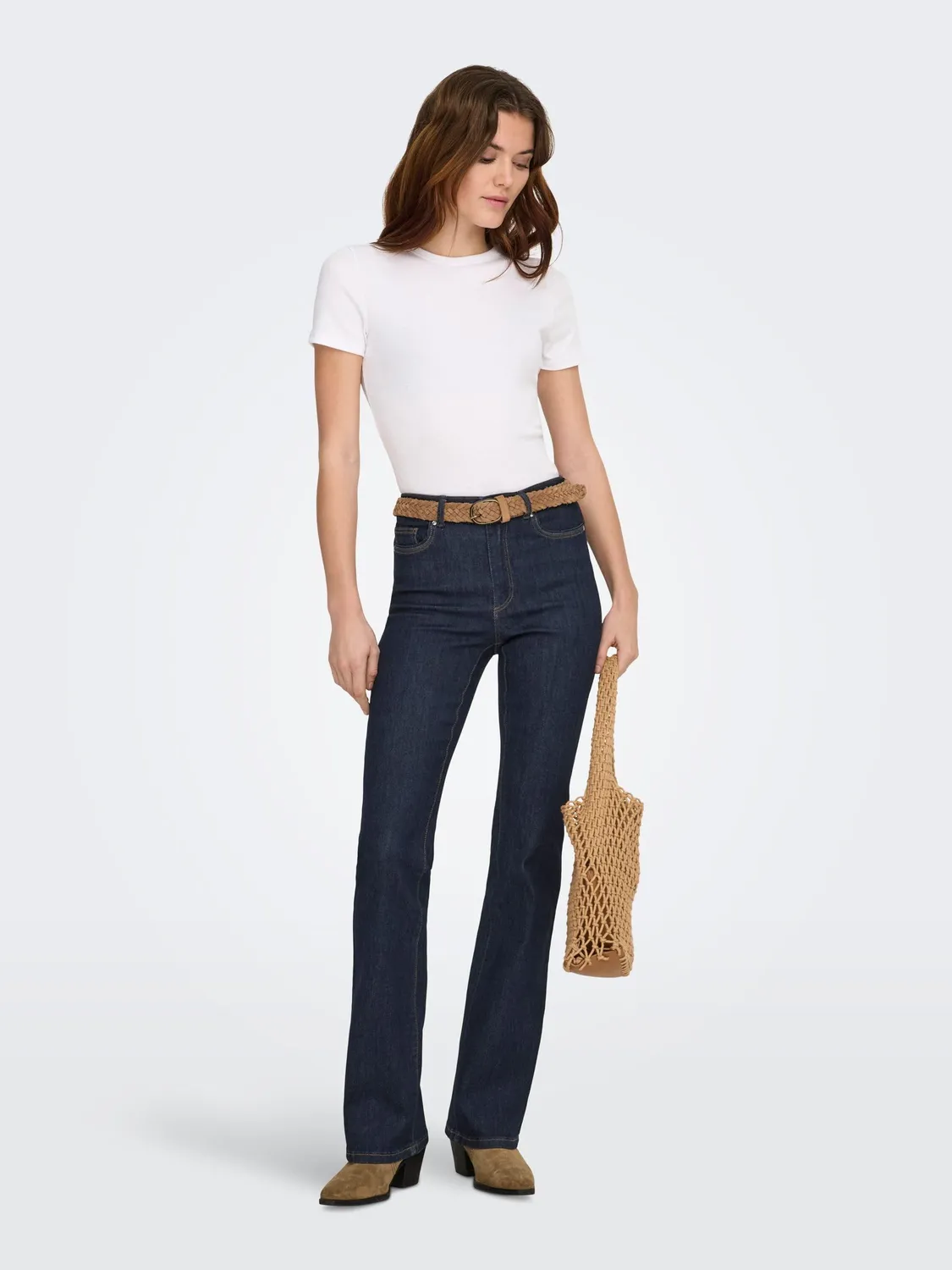 ONLY Onlwauw Life HW jeans flare donna S/30L blu