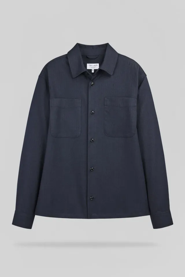 Teddy Smith C-Felix ML Dark Navy camicia blu uomo