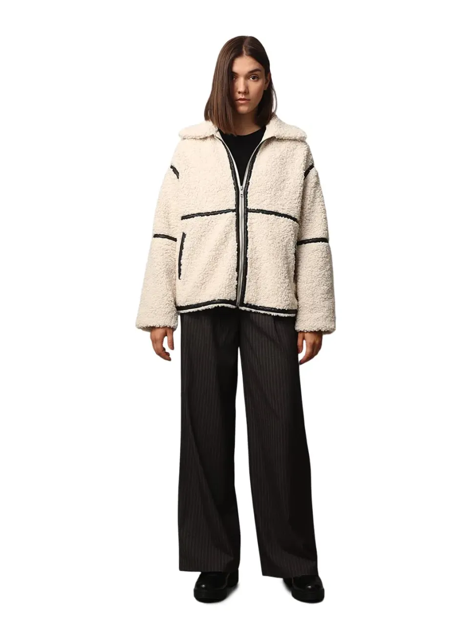 ONLY Onlparis giacca teddy panna S
