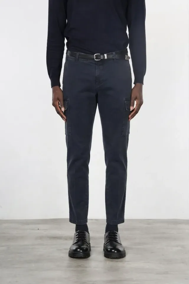 Mason's Chile pantalone cargo blu notte extra slim