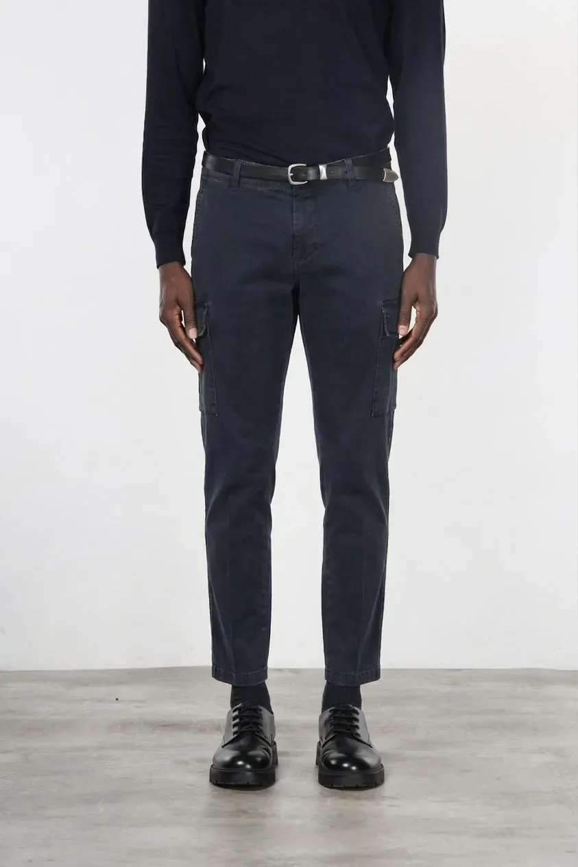 Mason's Chile pantalone cargo blu notte extra slim