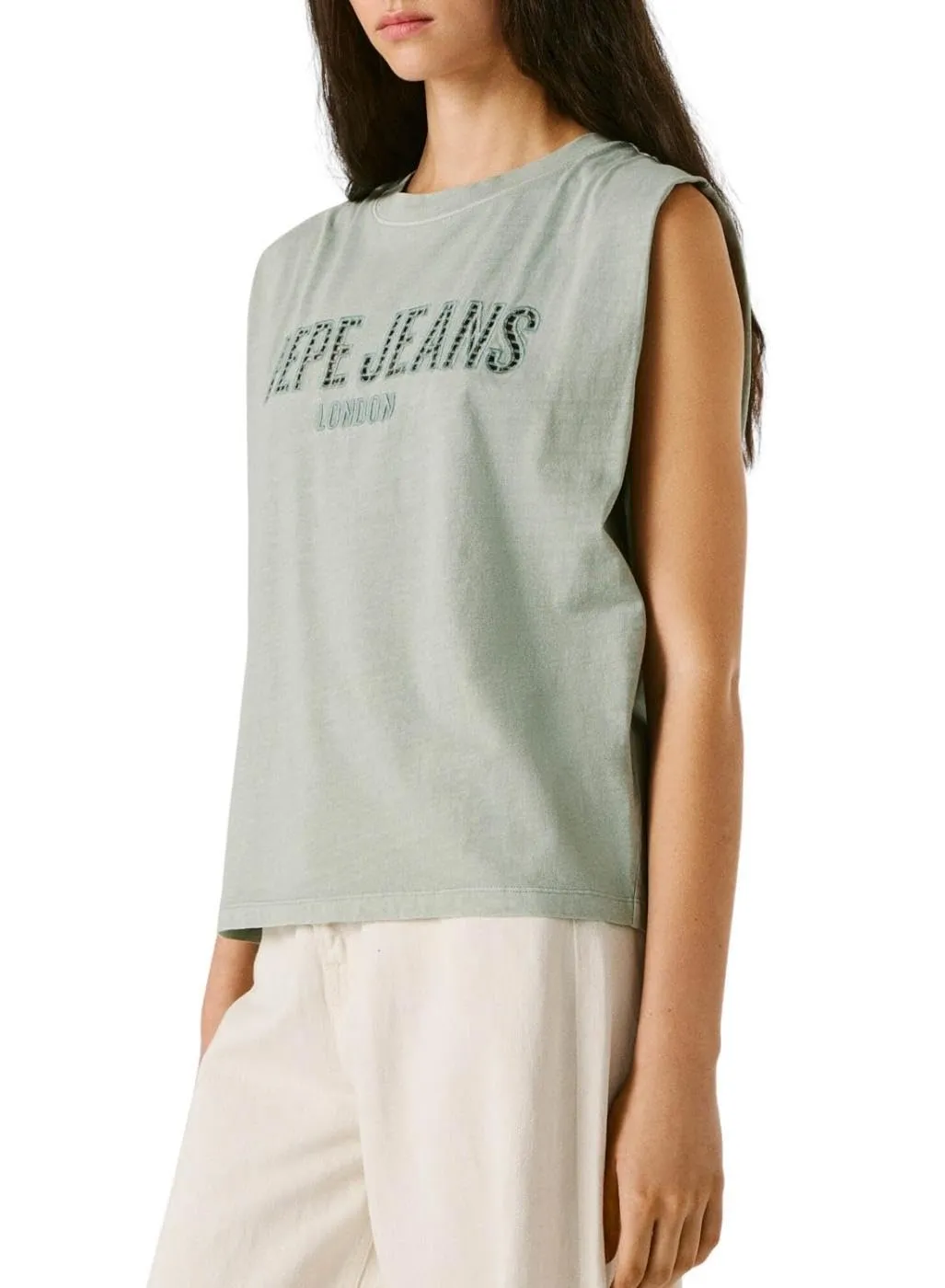 Pepe Jeans Mirari canotta donna bianca con logo