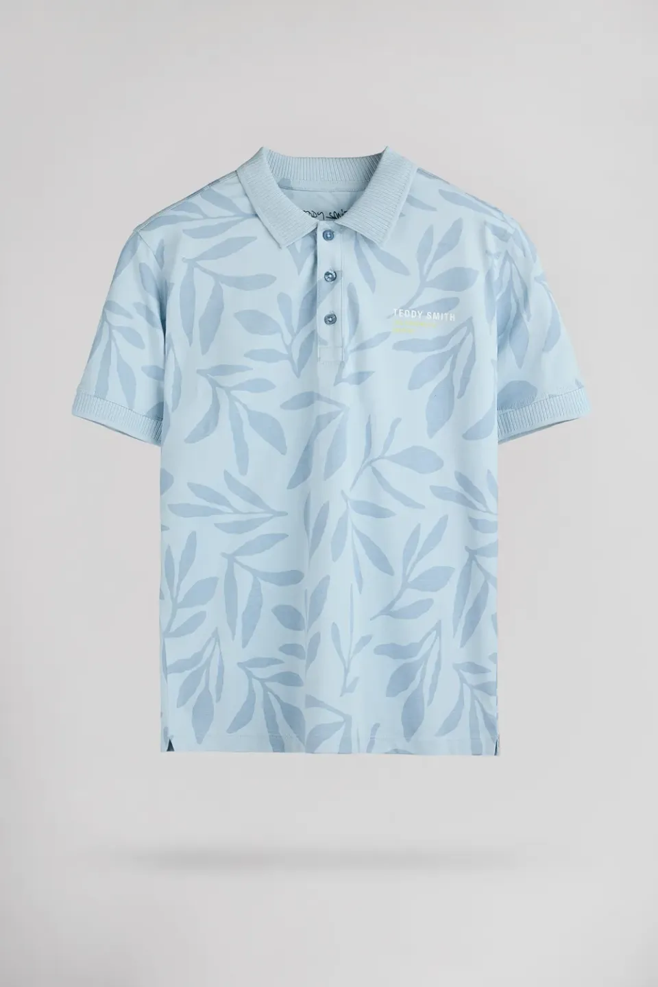 Teddy Smith P-Ares MC Polo Bimbo Blu Floreale