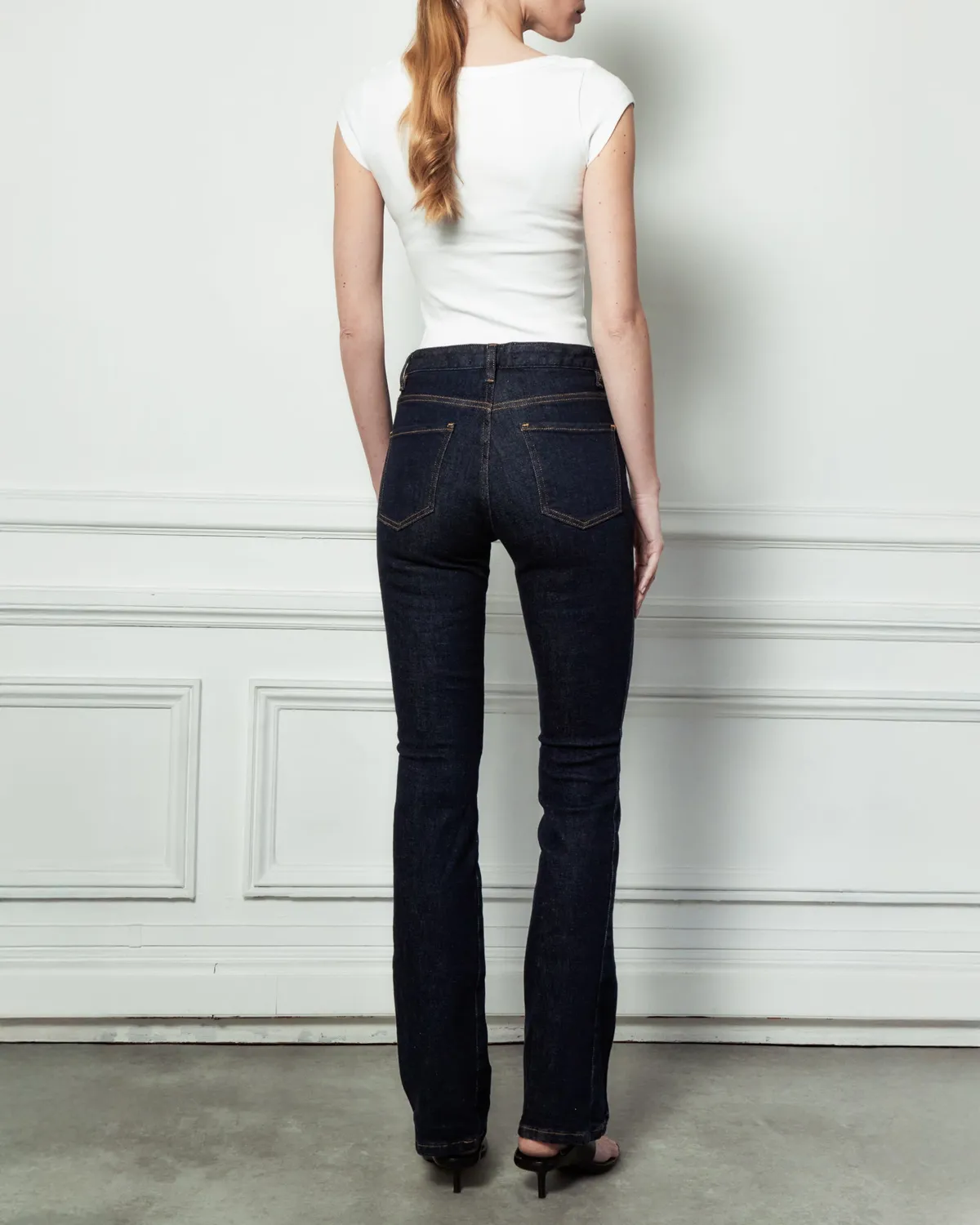 Acquaverde Jade jeans dritti Brut Lavé vita alta