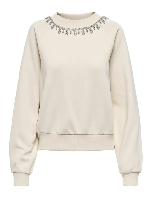 ONLY Onljett L/S O-Neck Box felpa donna M girocollo