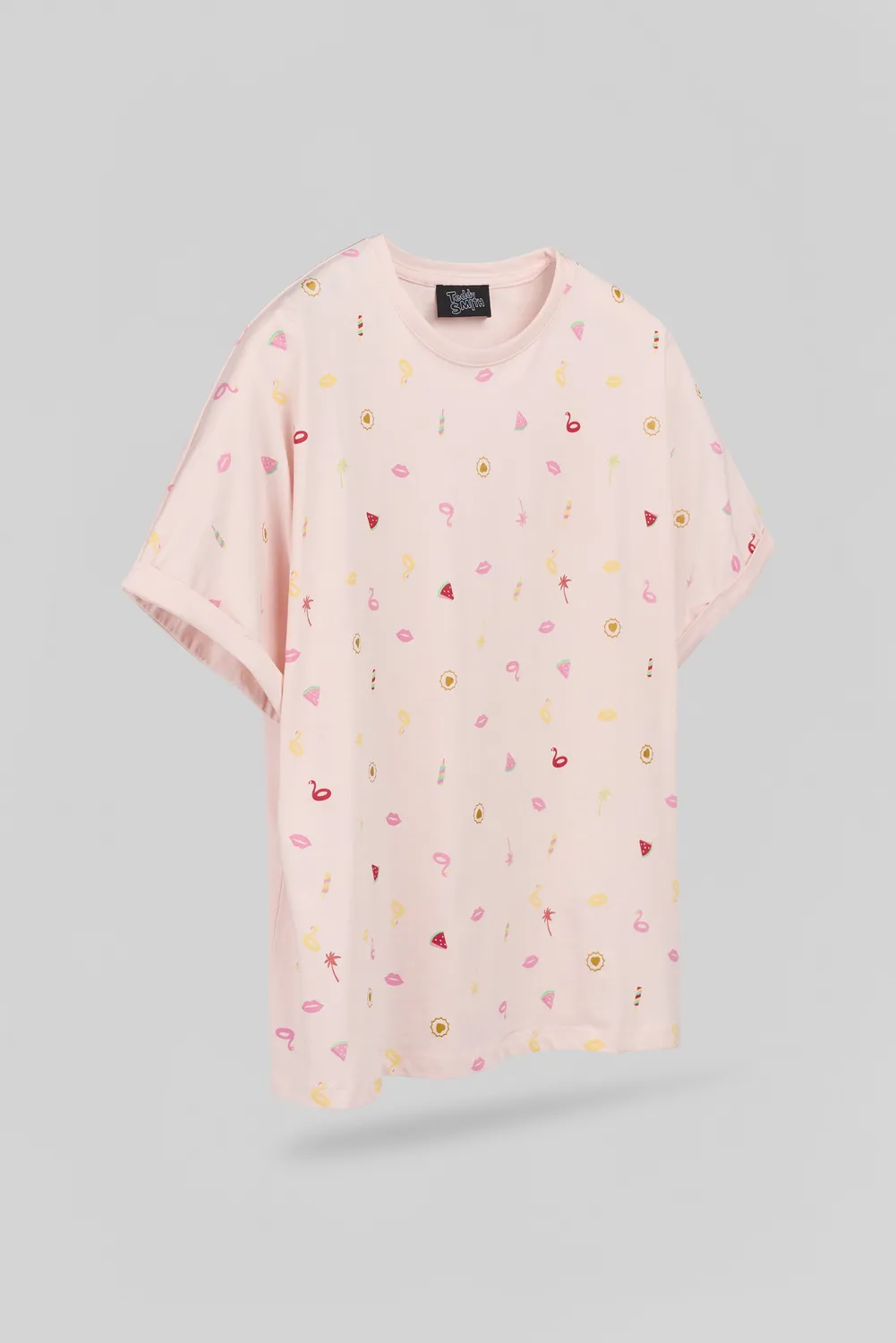 Teddy Smith T-Kady MC t-shirt donna Sweet Rose cotone