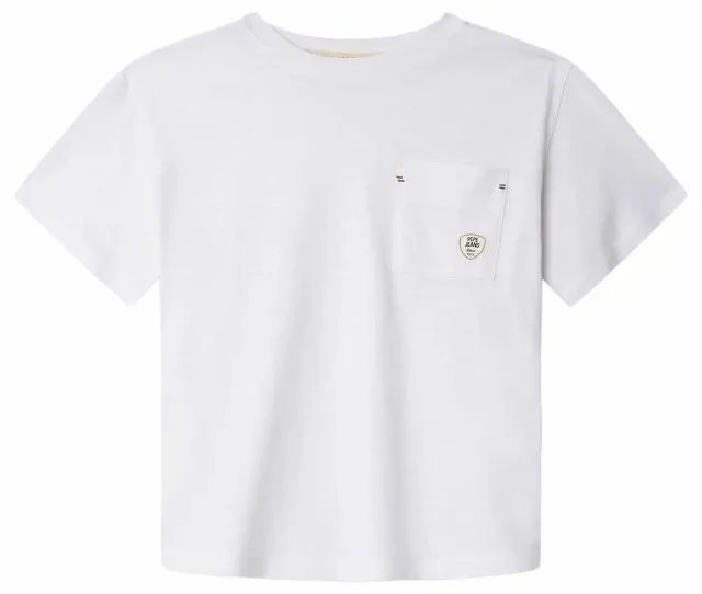 Pepe Jeans Wesley T-Shirt bambino 10 anni bianca tasca