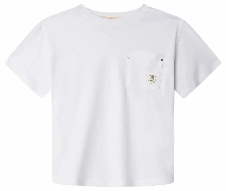 Pepe Jeans Wesley T-Shirt bambino 10 anni bianca tasca