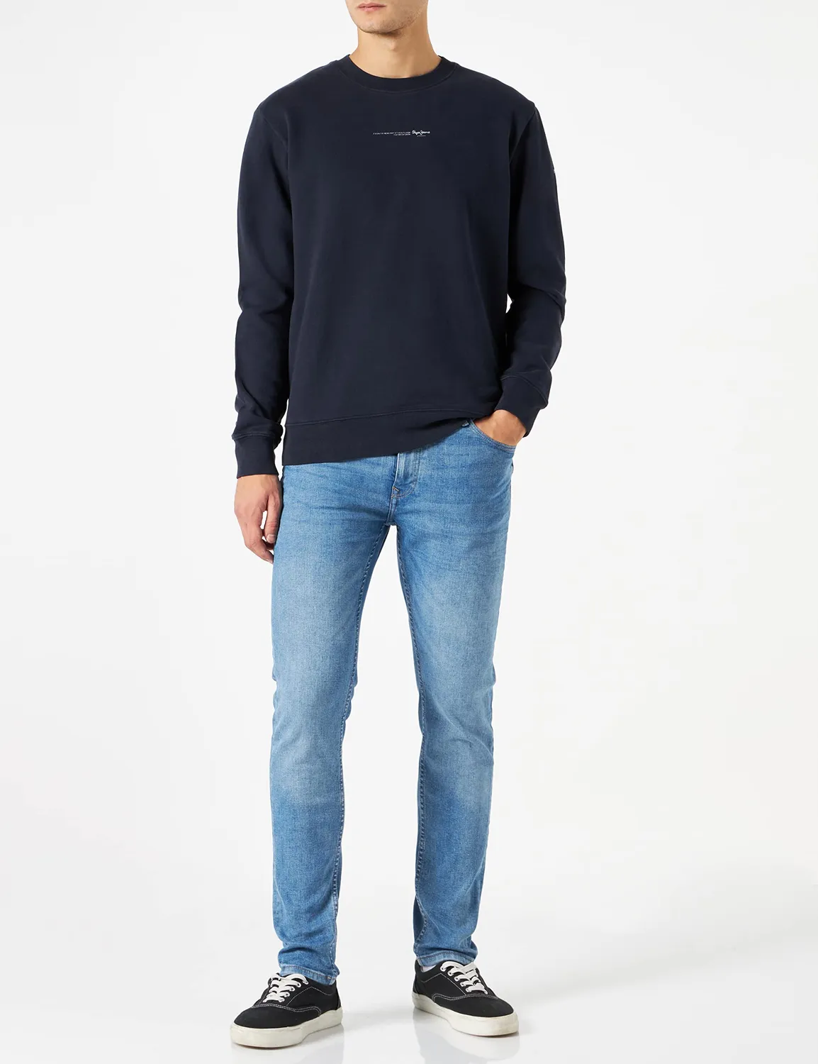 Pepe Jeans David Crew Maglione Uomo M blu cotone
