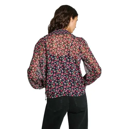 Pepe Jeans Octavia Camicia Donna Blu Dulwich Blue M Fluida