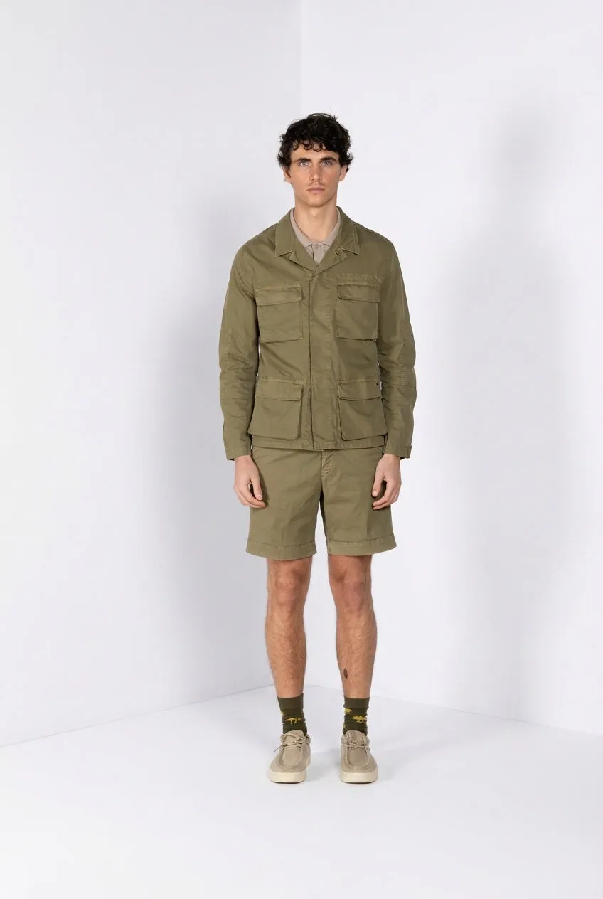 Mason's Flyshirt Delamere overshirt rosmarino stretch