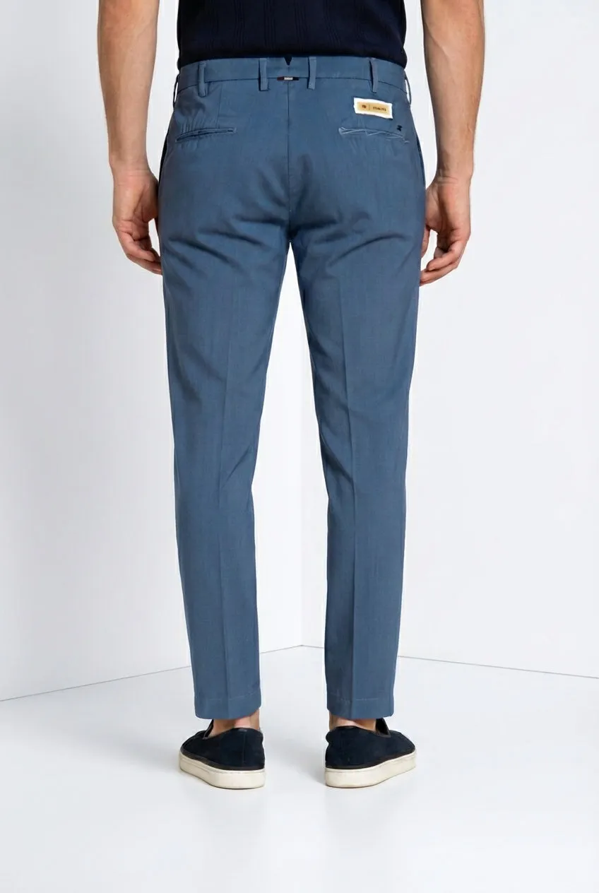 Mason's New York pantalone chino uomo celeste lana regular