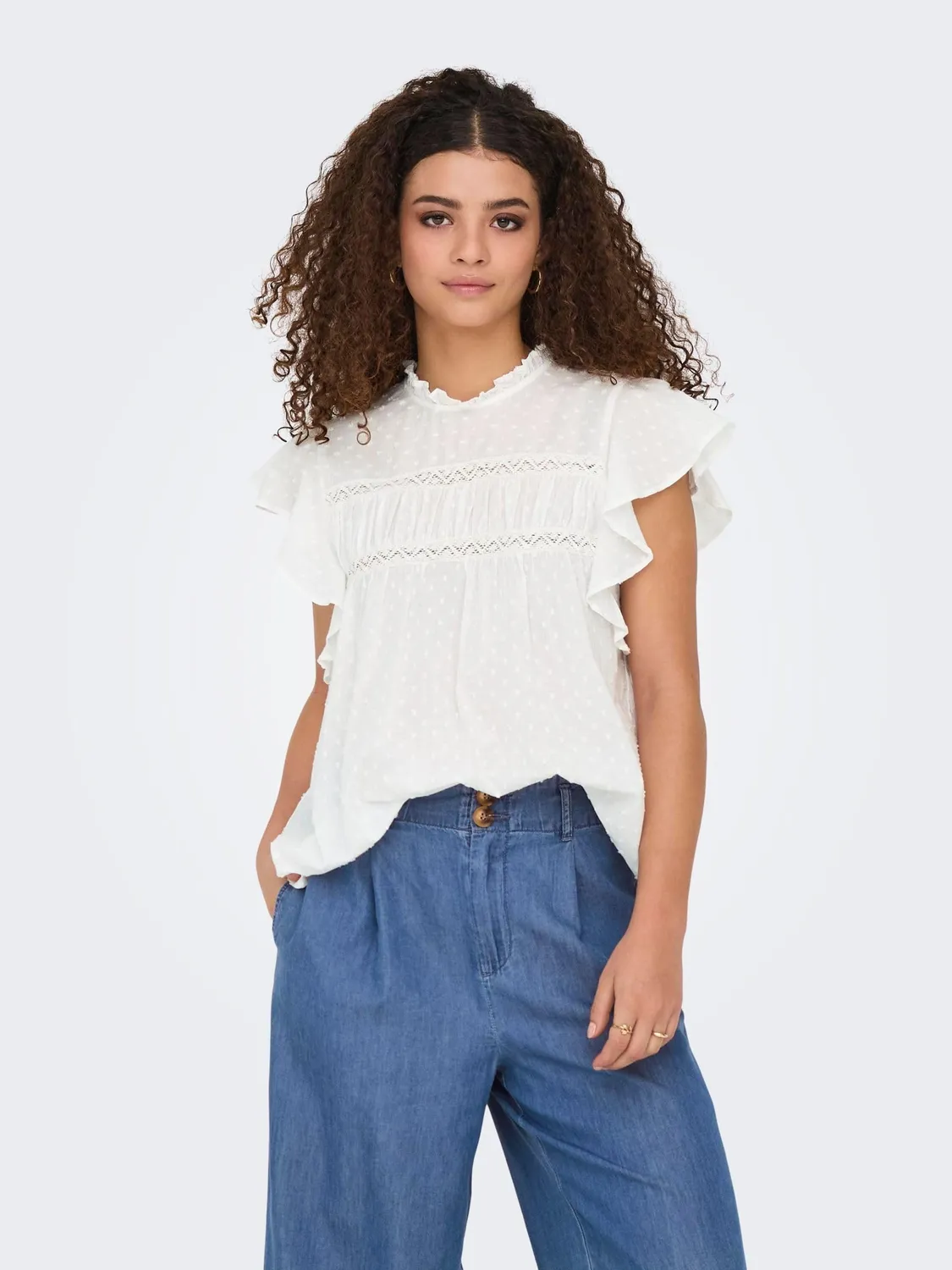 ONLY Onlkatti S/S Dobby Top donna M maniche corte