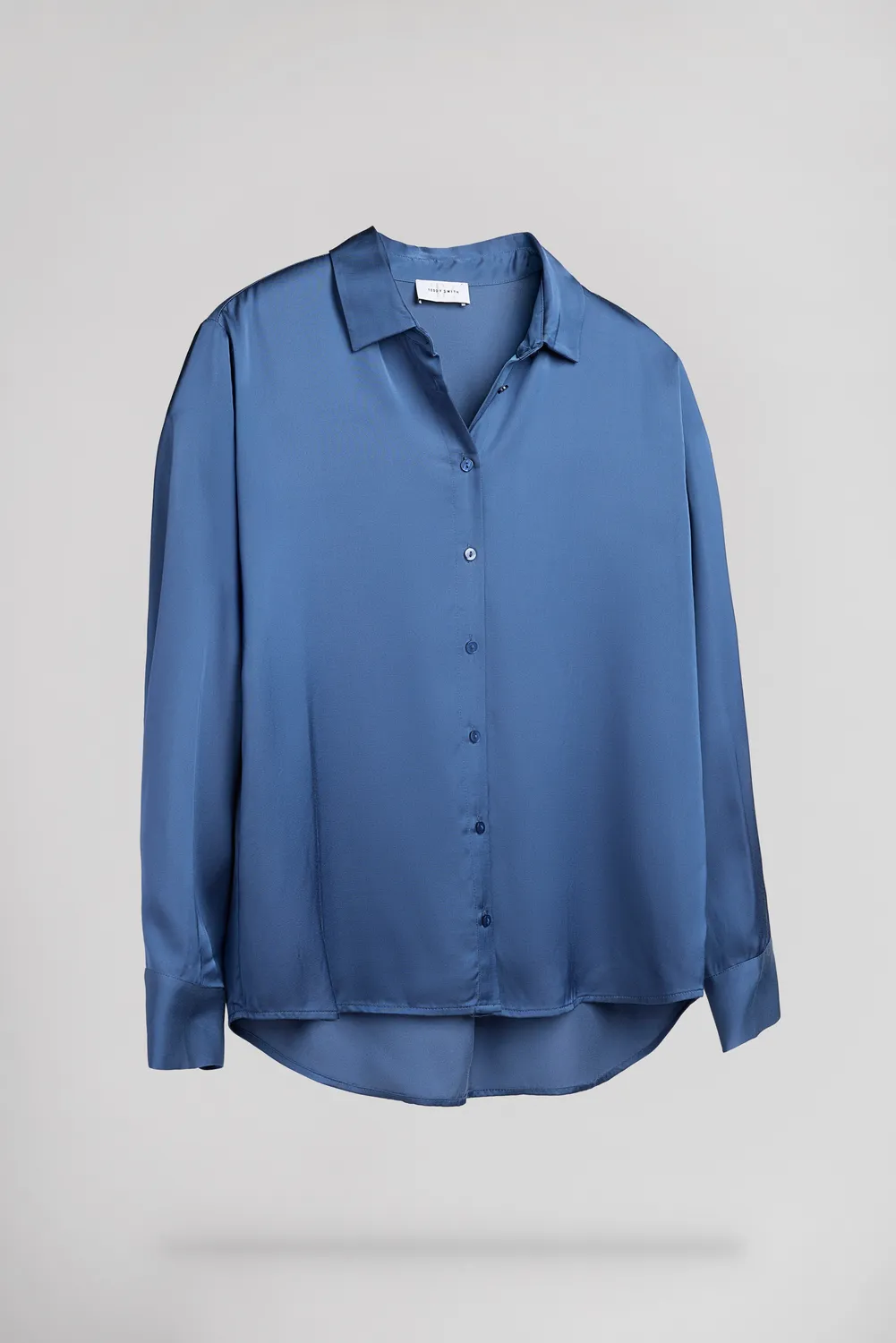 Teddy Smith C-Leo camicia indaco satin viscosa donna