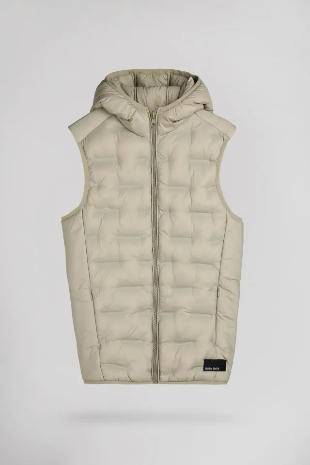 Teddy Smith B-Toran Hood JR gilet ragazzo kaki con cappuccio