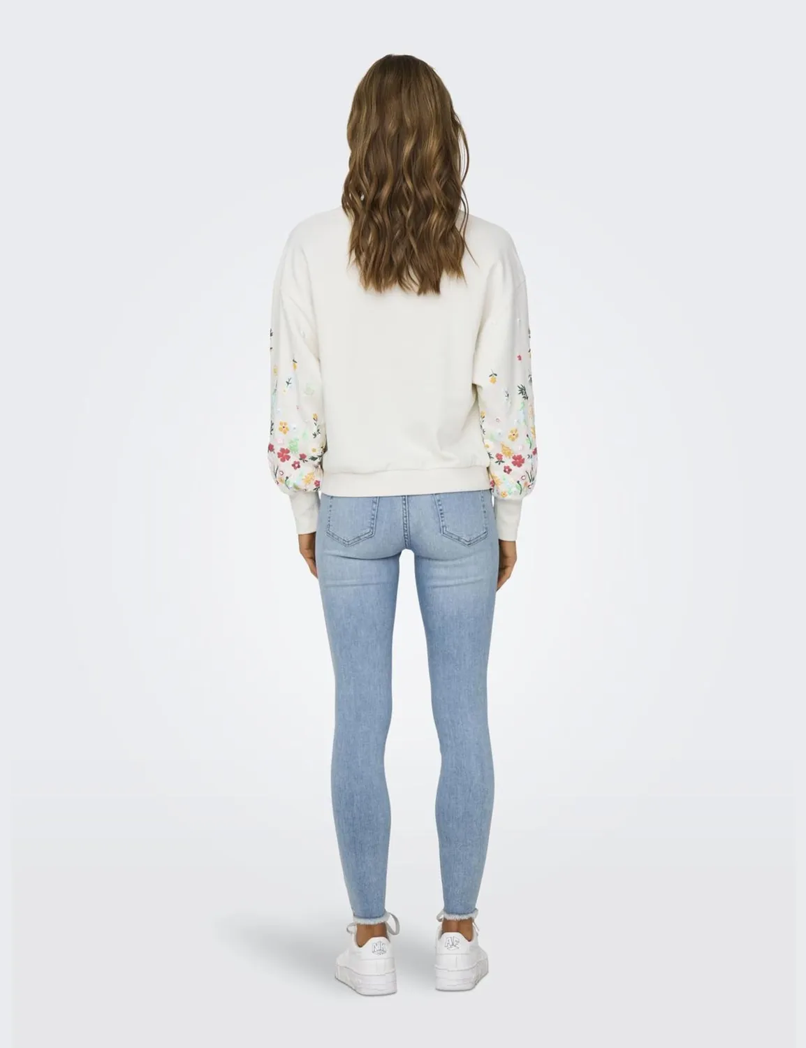 Only Onlbrooke felpa donna girocollo cloud dancer