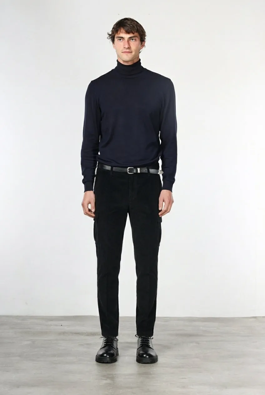 Mason's Chile cargo uomo nero velluto extra slim