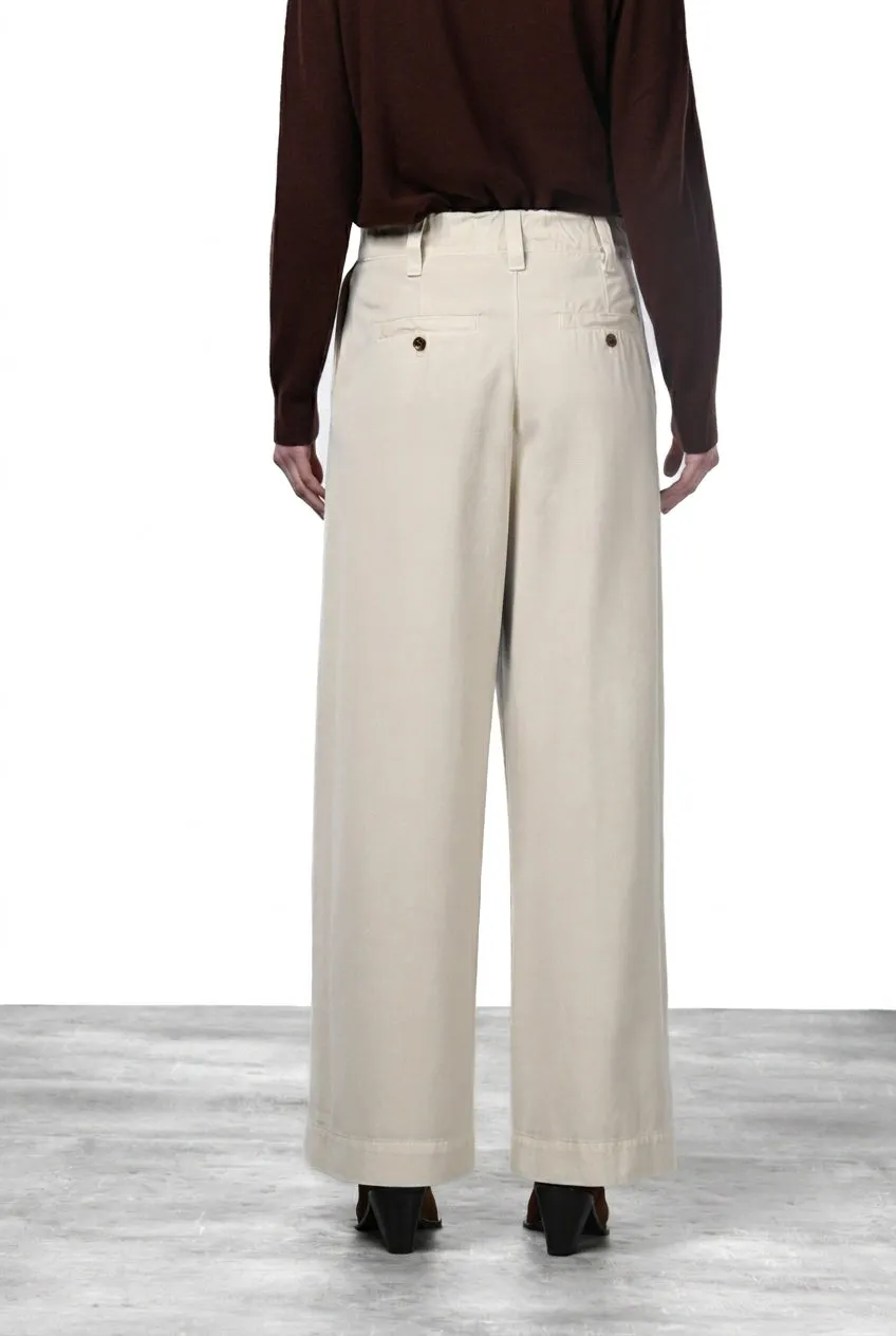 Mason's New York Wide Elax pantalone crema wide leg