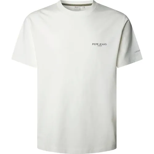 Pepe Jeans Terry Tee T-Shirt Uomo M Bianca Cotone