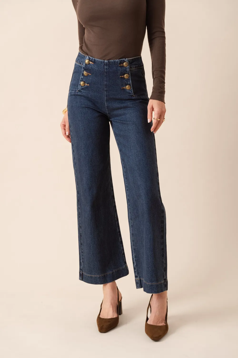 Oraije Victoire jeans wide blu scuro