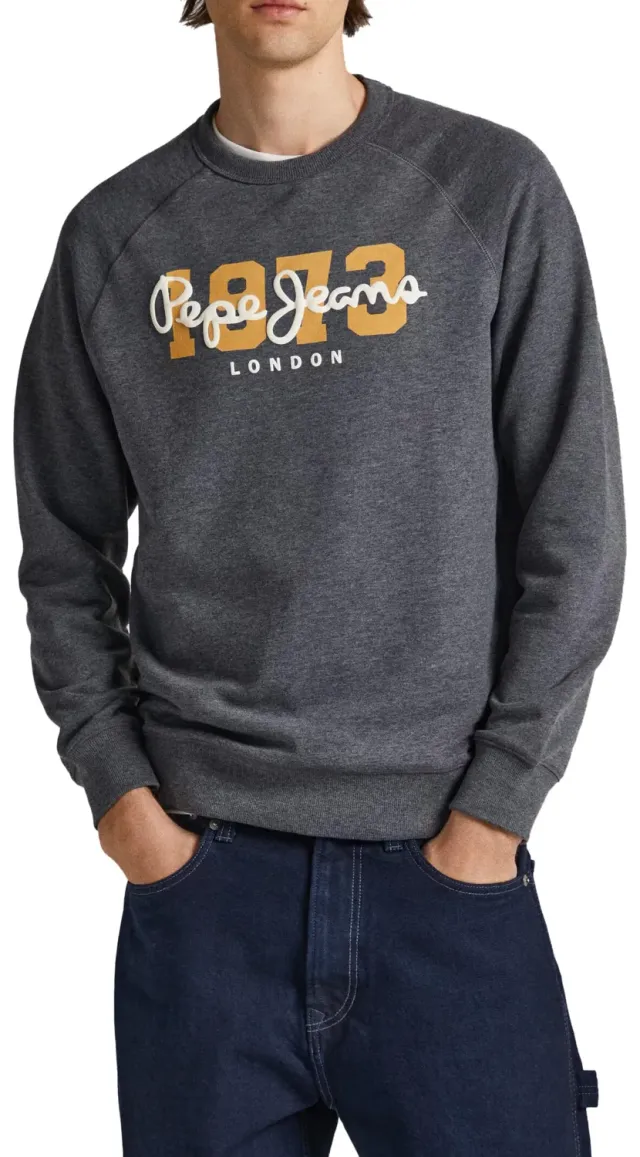 Pepe Jeans Meier Felpa Uomo Girocollo Logo Cotone
