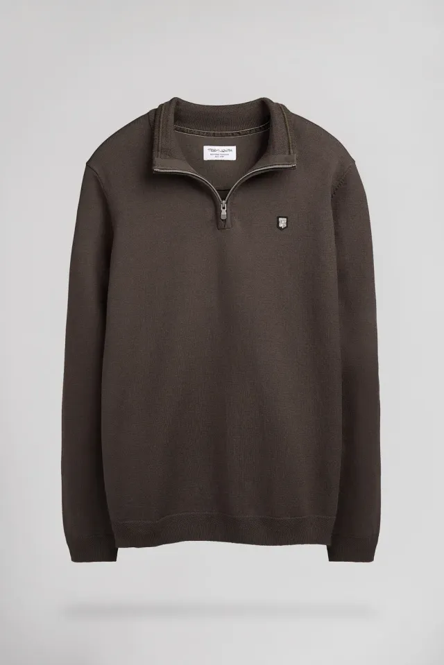 Teddy Smith P-Marty 2 maglione zip raven kaki uomo