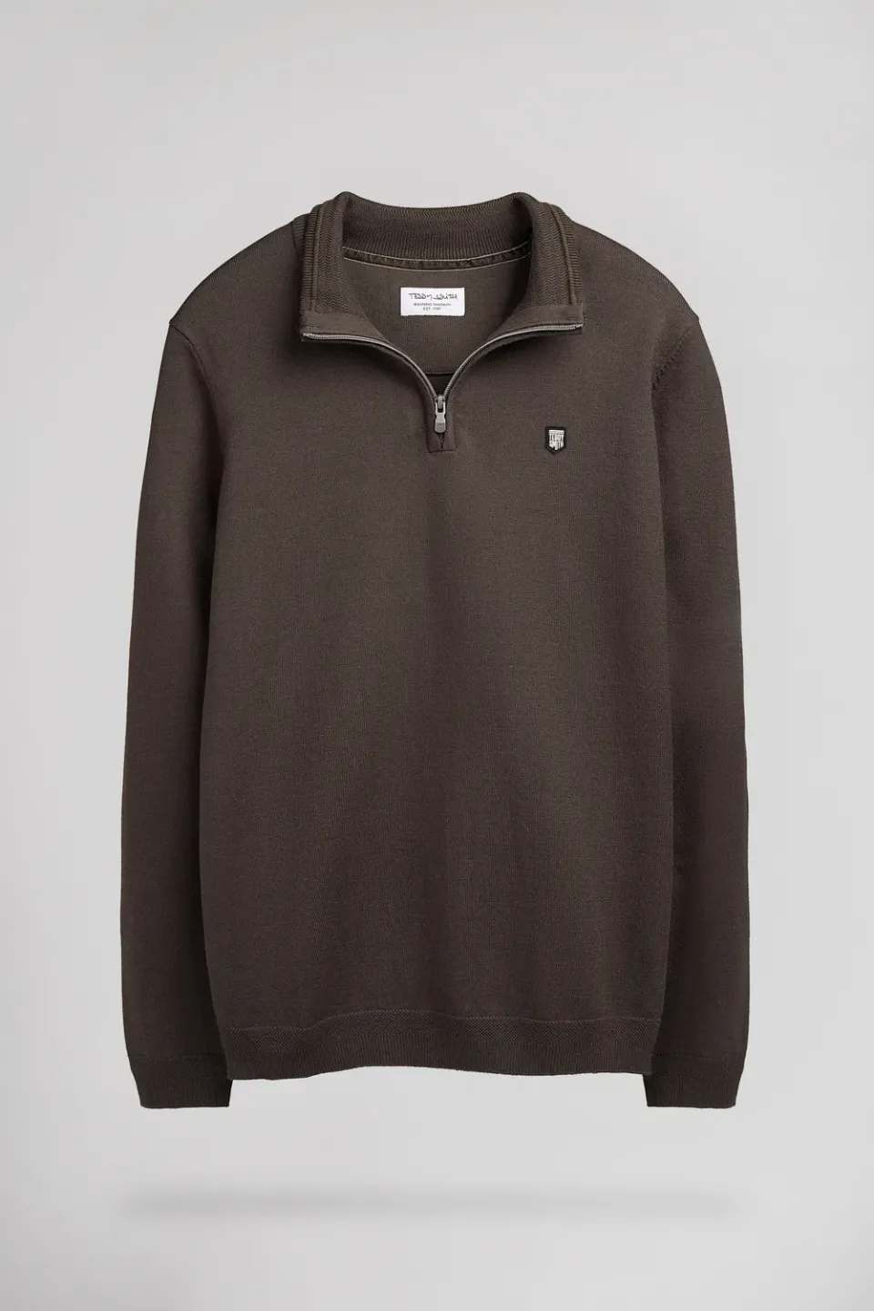 Teddy Smith P-Marty 2 maglione zip raven kaki uomo