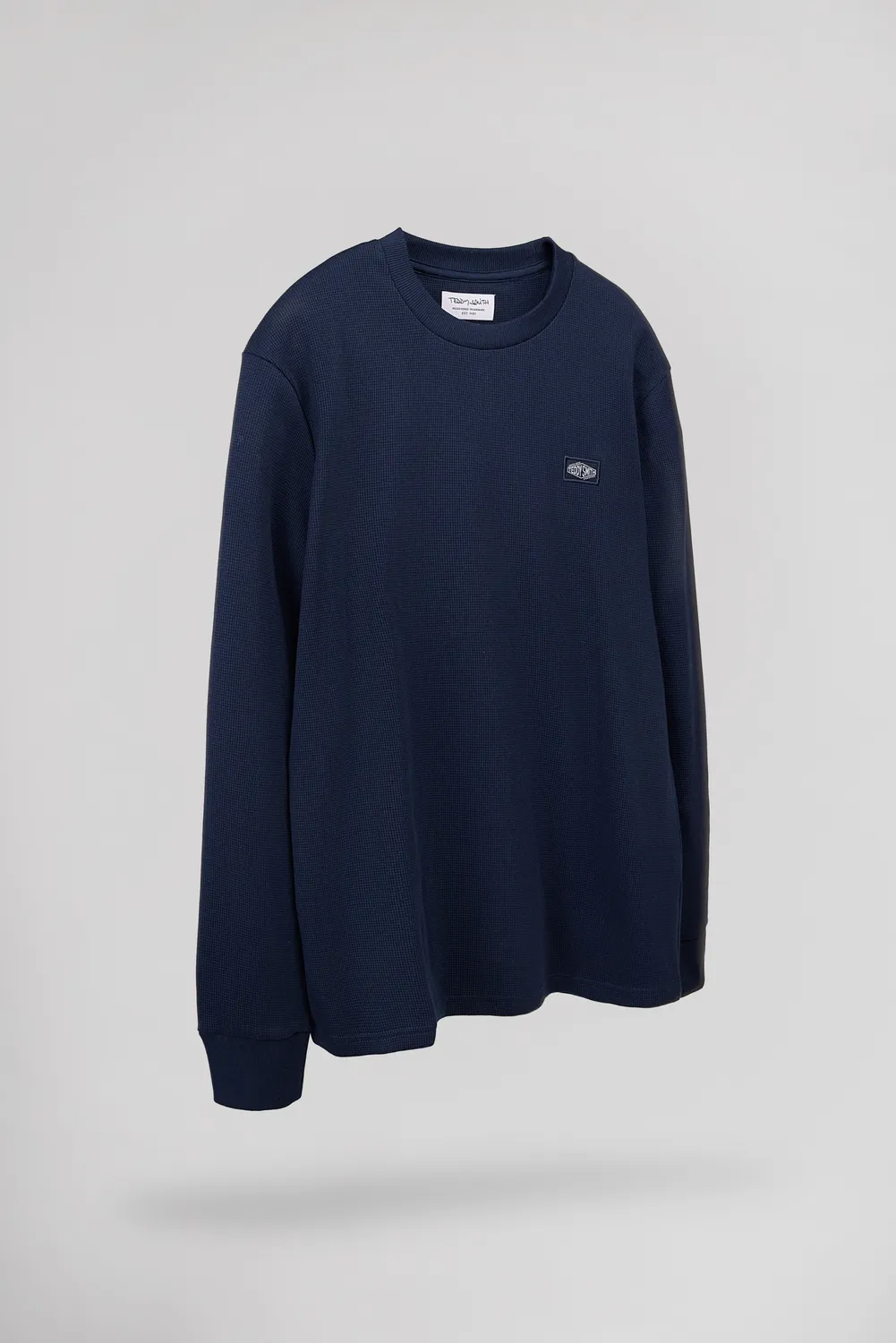 Teddy Smith T-Waffle ML maglia maniche lunghe US Navy cotone