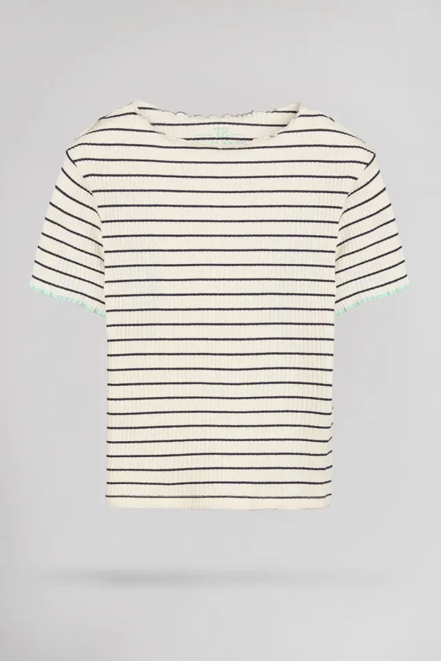 Teddy Smith T-Ray MC JR maglietta righe blu navy bambina