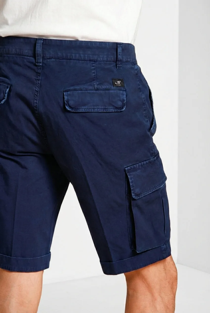 Mason's Chile bermuda cargo uomo blu navy slim