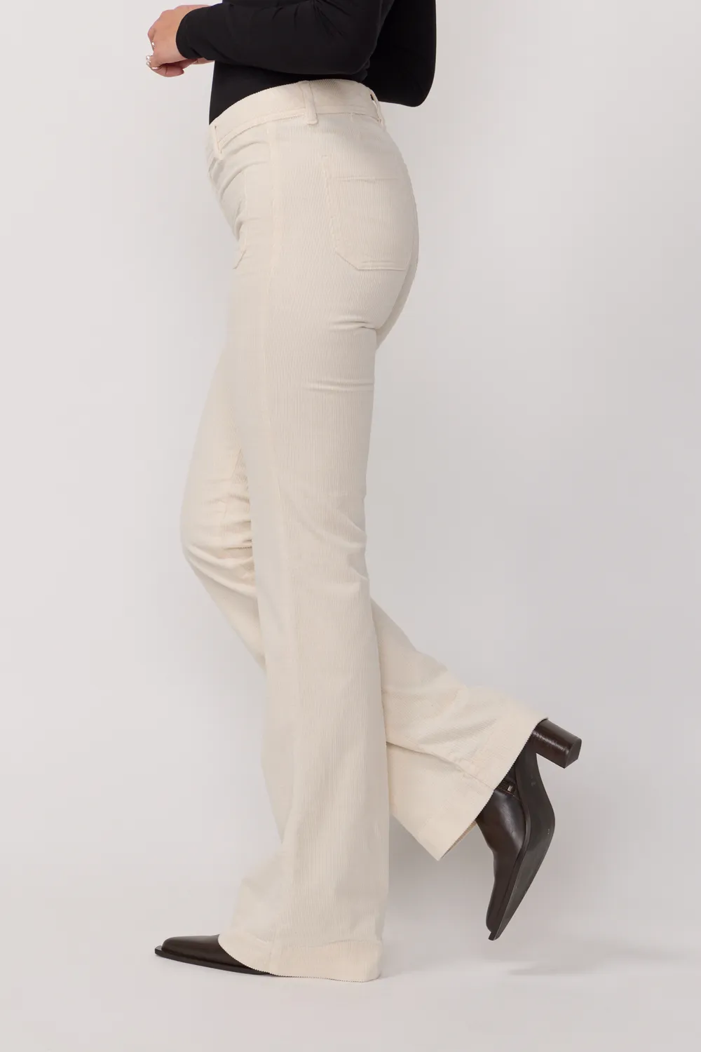 acquaverde Charlotte pantalone velluto Cream