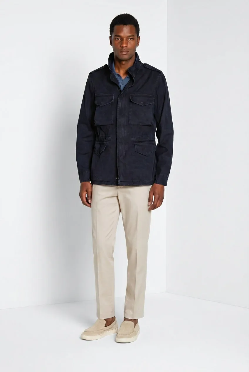 Mason's Field M74 Giubbotto Blu Notte 100% Cotone