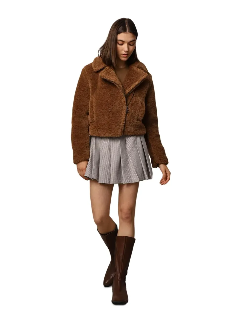 ONLY Onlverona Teddy Jacket giacca teddy nera pelo