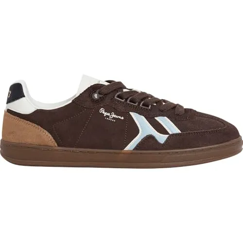 Pepe Jeans Palla Mix Sneakers Uomo Marroni 6 UK Pelle