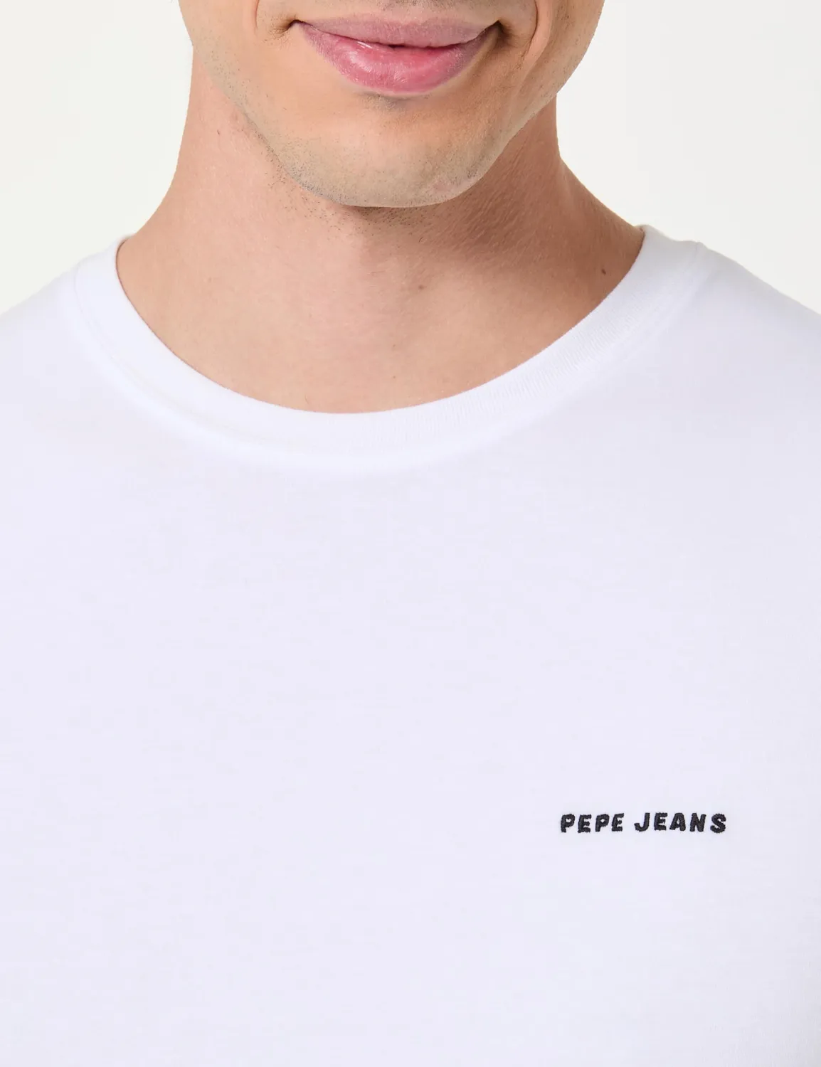 Pepe Jeans Basic Logo Stretch T-Shirt Uomo L Navy Cotone