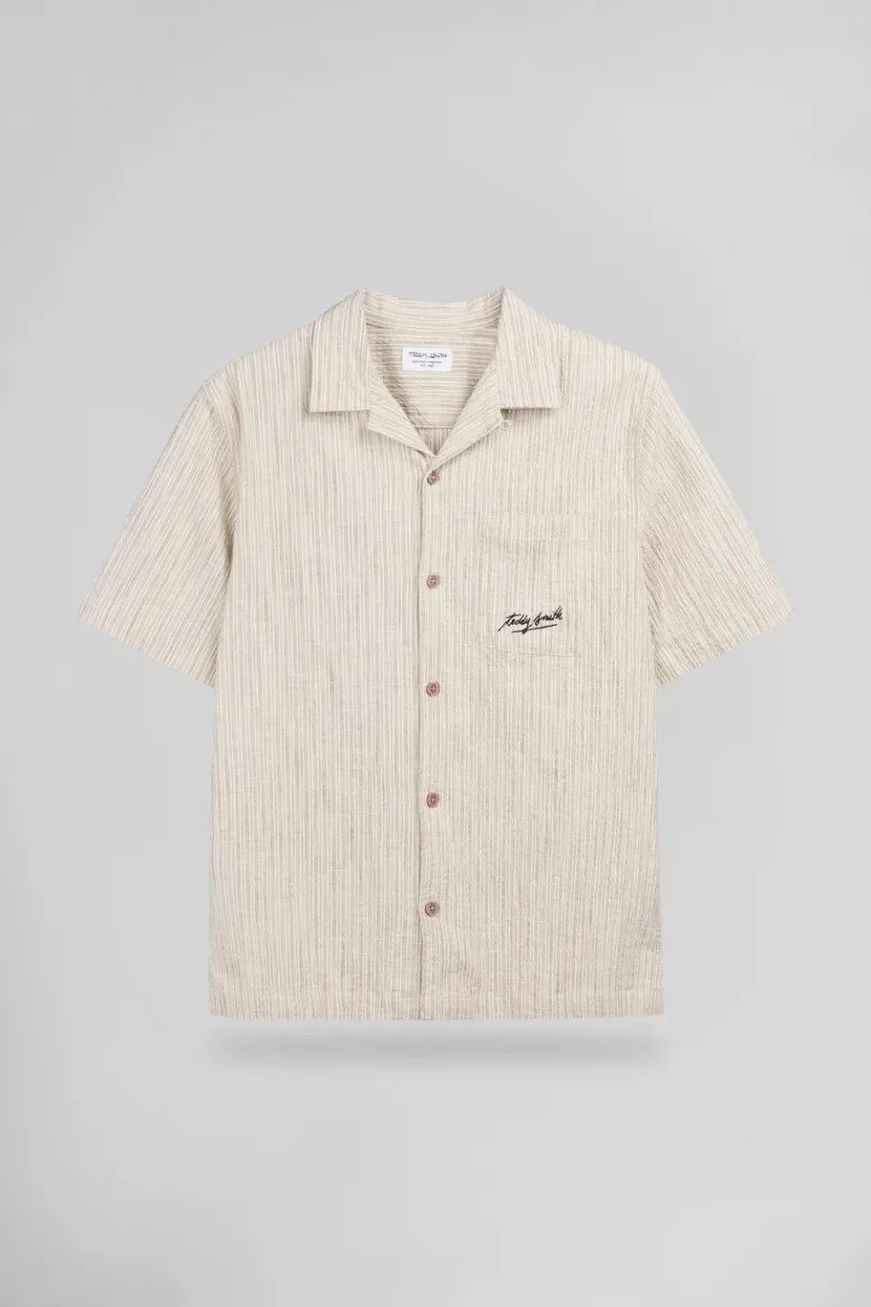 Teddy Smith C-Elvis Worker Beige camicia uomo seersucker
