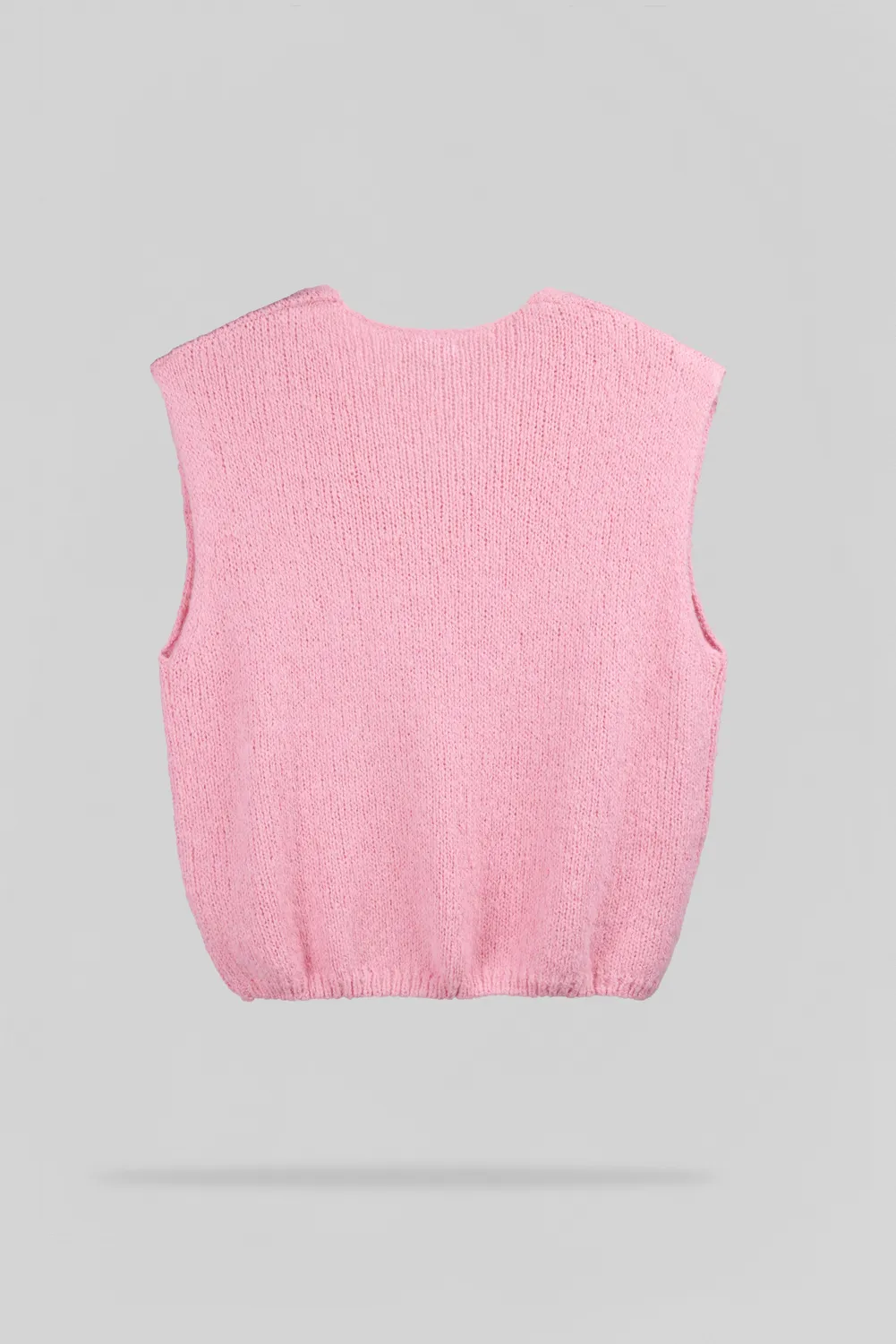 Teddy Smith P-Molia Pull Smanicato Rosa Scollo V