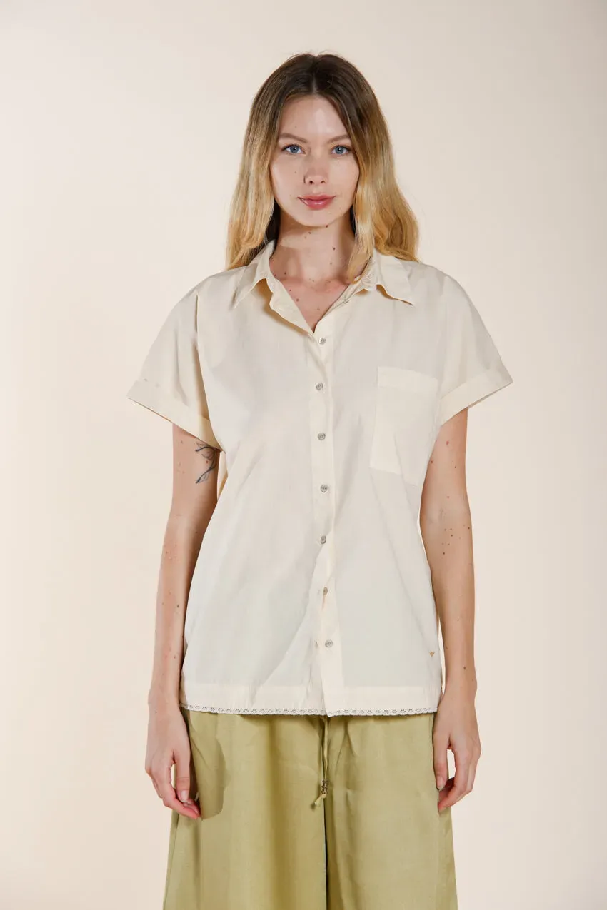 Mason's Livia camicia donna latte manica corta