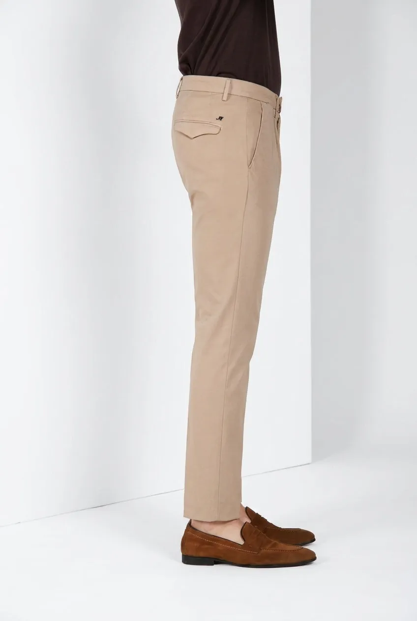 Mason's Torino 1 Pinces Flex chino uomo beige medio slim