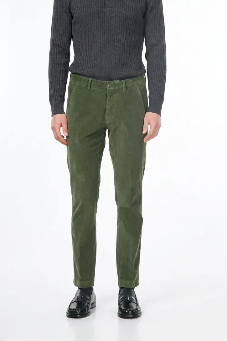 Mason's Torino pantalone chino uomo verde bosco slim