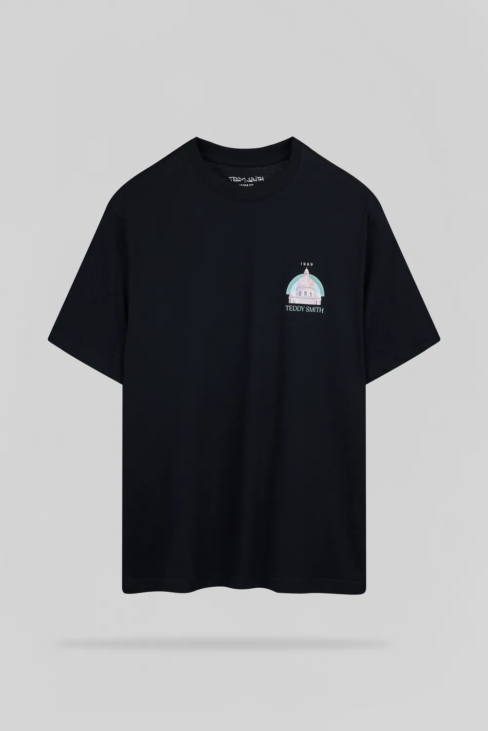 Teddy Smith T-Andrew MC t-shirt ampia dark navy cotone