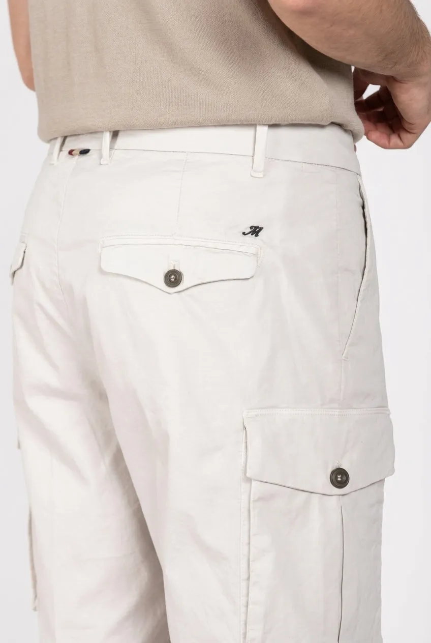 Mason’s Dallas Cargo Bermuda Uomo Bianco Gabardina