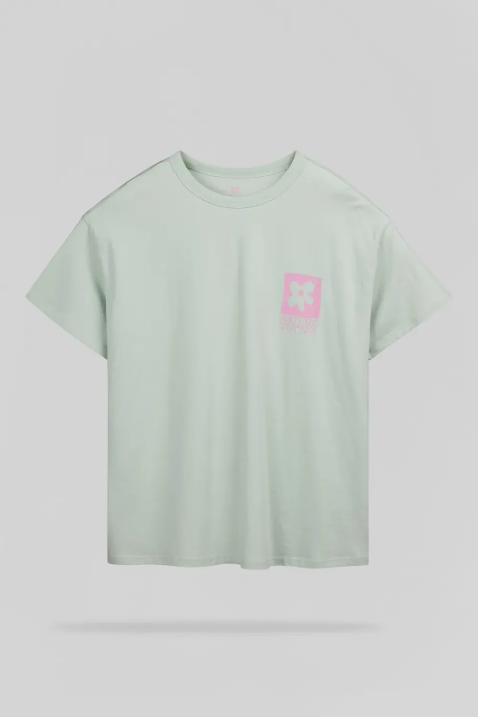 Teddy Smith T-Flower t-shirt donna Stone Mint oversize