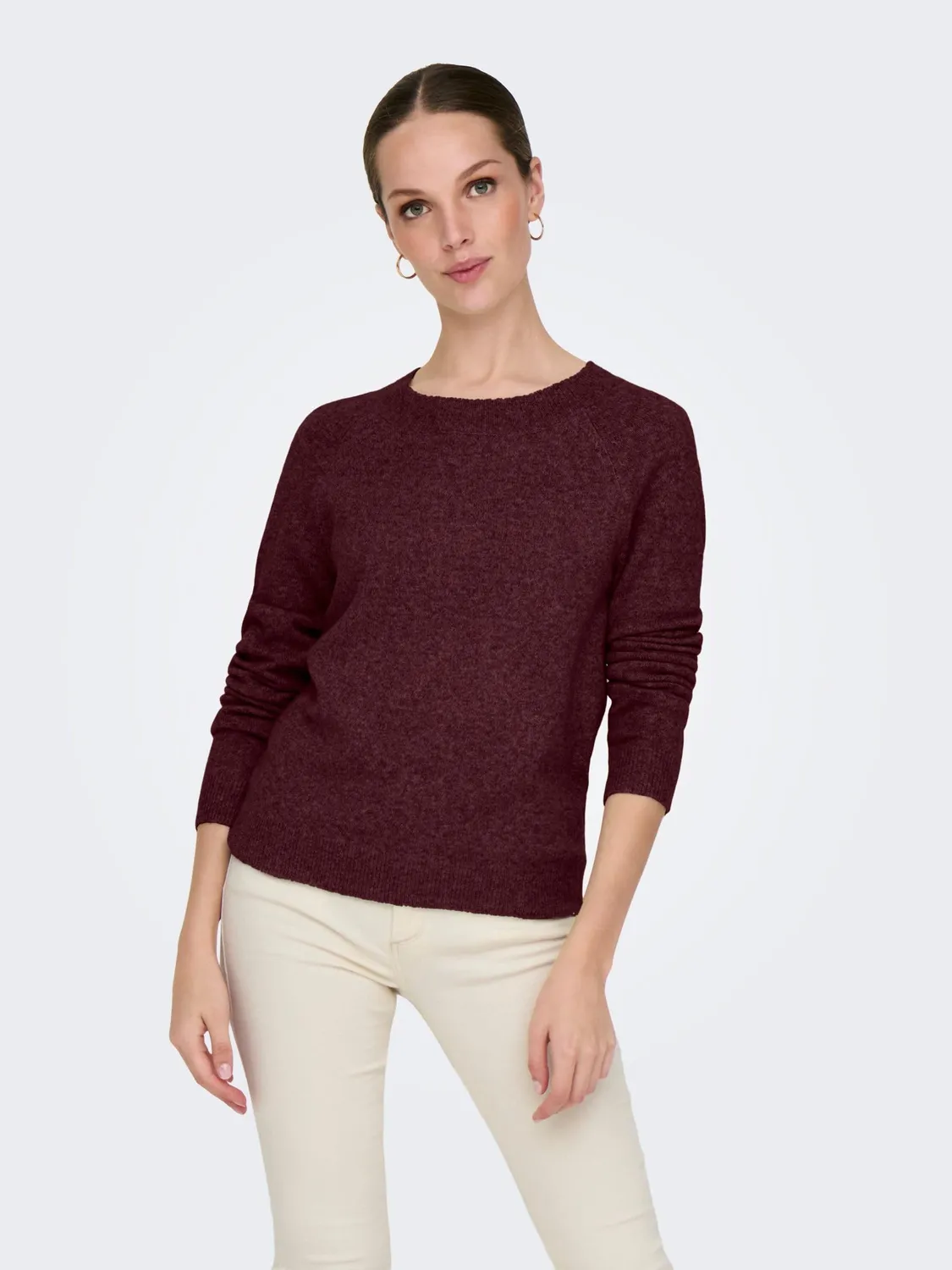 ONLY ONLRICA Knitted Pullover maglione donna Zinfandel