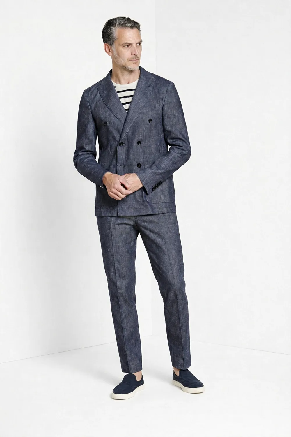 Mason’s Tiziano Summer blazer doppiopetto blu scuro