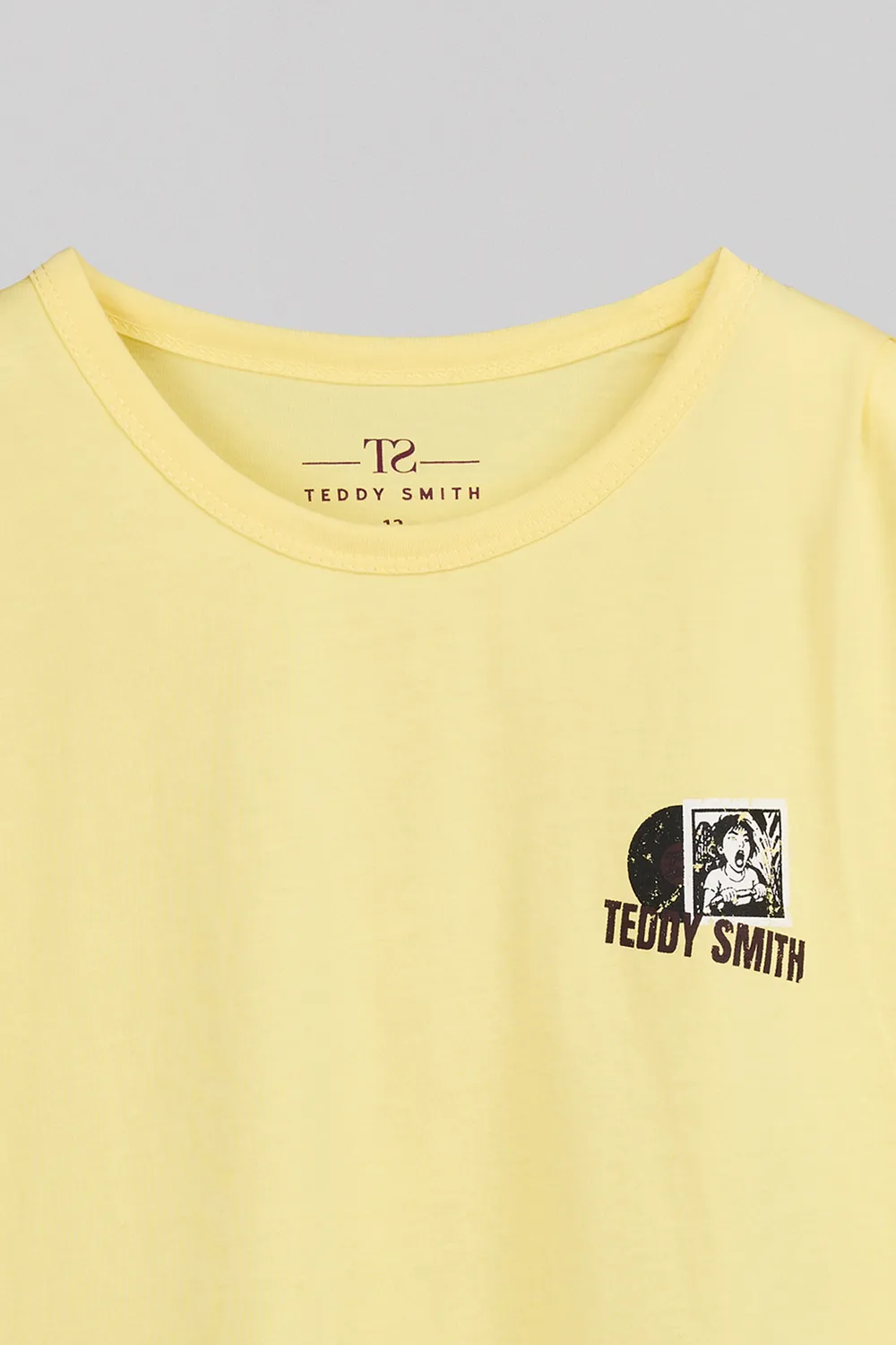 Teddy Smith T-Vinyl MC JR maglietta bambina giallo limone cotone