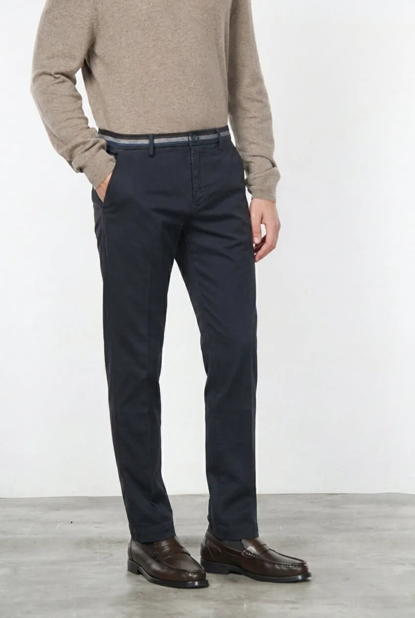 Mason's Torino Winter chino uomo blu notte slim